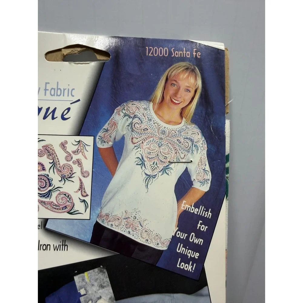 Vintage 90s Paisley Applique Trim Kit Grunge Cowgirl Boho Western Core Deadstock